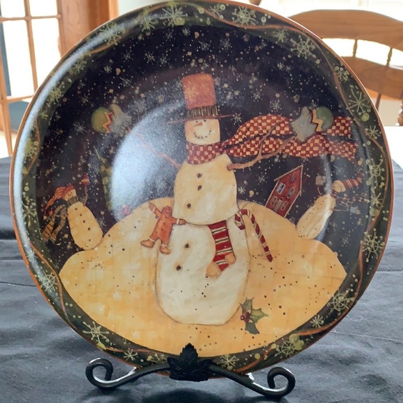 Holiday Plate By Certified International, Design By Susan Winget - Picture 1 of 11
